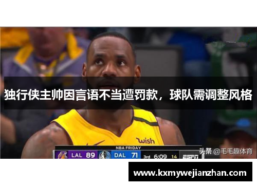 独行侠主帅因言语不当遭罚款，球队需调整风格